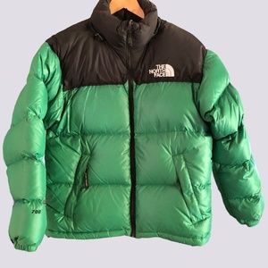 The North Face original Nuptse 700 Fill Puffer Jacket Green Black Size M